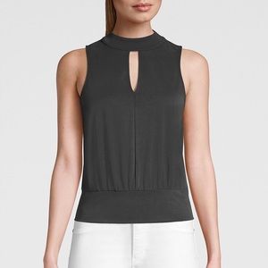 WHBM MEDIUM SANDWASH KEYHOLE HALTER TOP